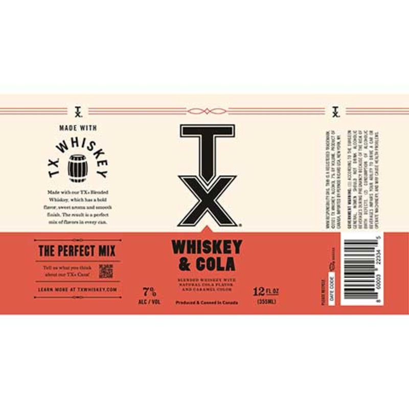 TX Whiskey & Cola 12OZ SINGLE CAN