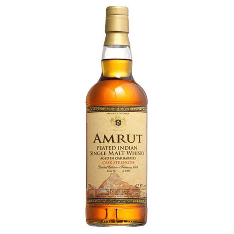 Amrut Peated Cask Strength Single Malt Indian Whisky 750ML BTL