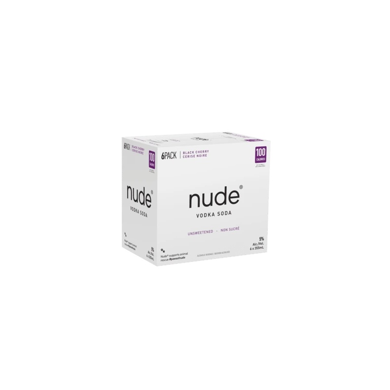 NUDE VODKA SODA BLACK CHERRY 355ML 6PK CAN @ Sage Hill [1022868] 2130 ml