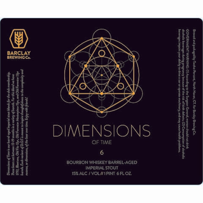 Barclay Dimensions of Time - 6 (Bourbon Blend) Imperial Stout 22OZ SINGLE CAN