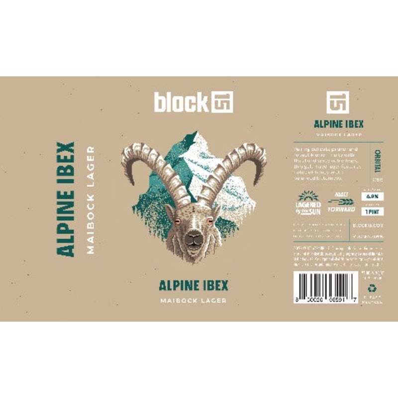 Block 15 Alpine Ibex Maibock Lager 16OZ SINGLE CAN