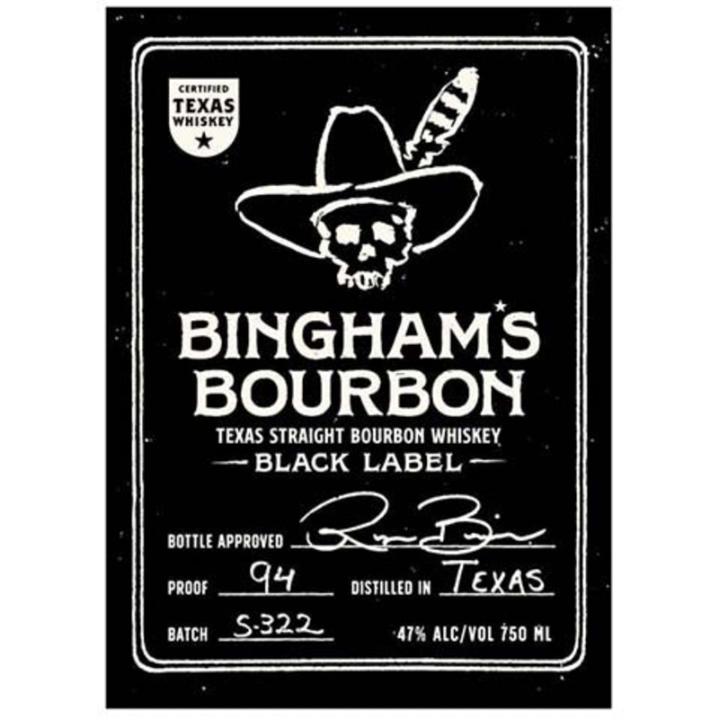 Bingham's Black Label Straight Bourbon Whiskey 750ML BTL