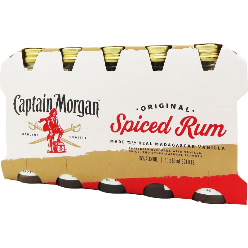 CAPTAIN MORGAN SPICED RUM 50ML 10PK