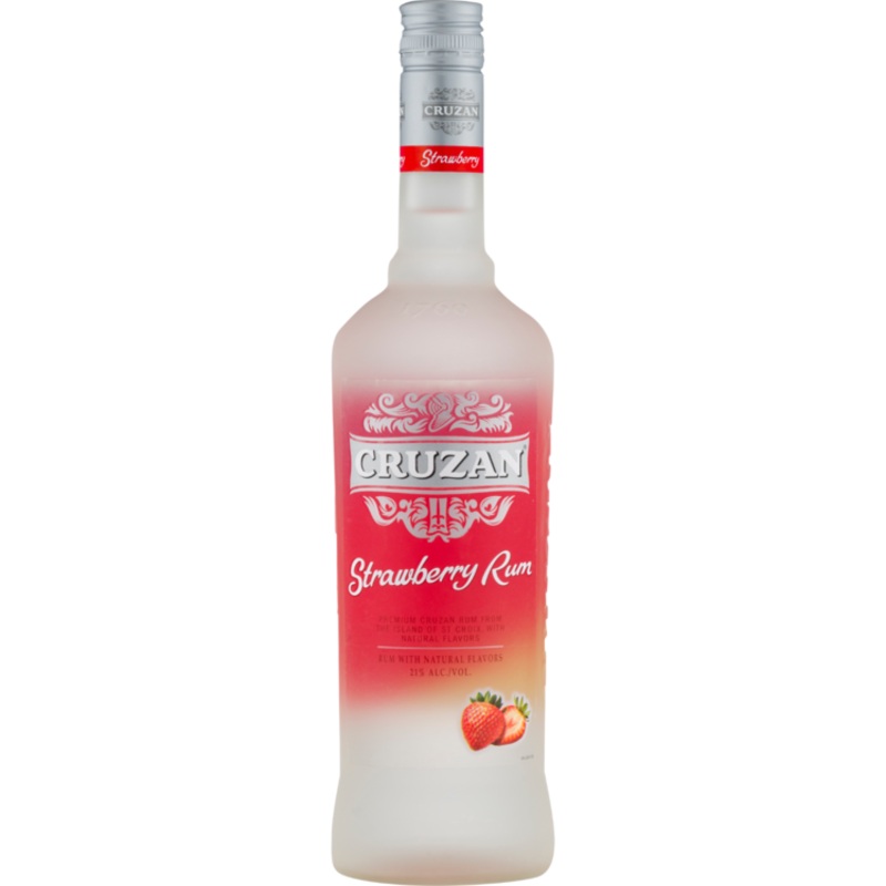 CRUZAN STRAWBERRY FLAVORED RUM 42 750ML 750ML