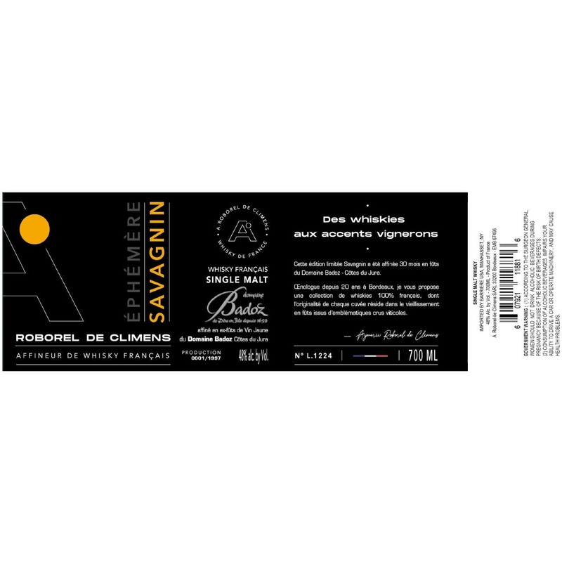 Roborel de Climens phmre Savagnin Single Malt Whisky