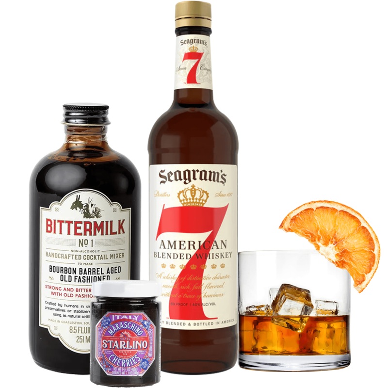 Seagrams 7 Old Fashioned Gift Set Cheers to You