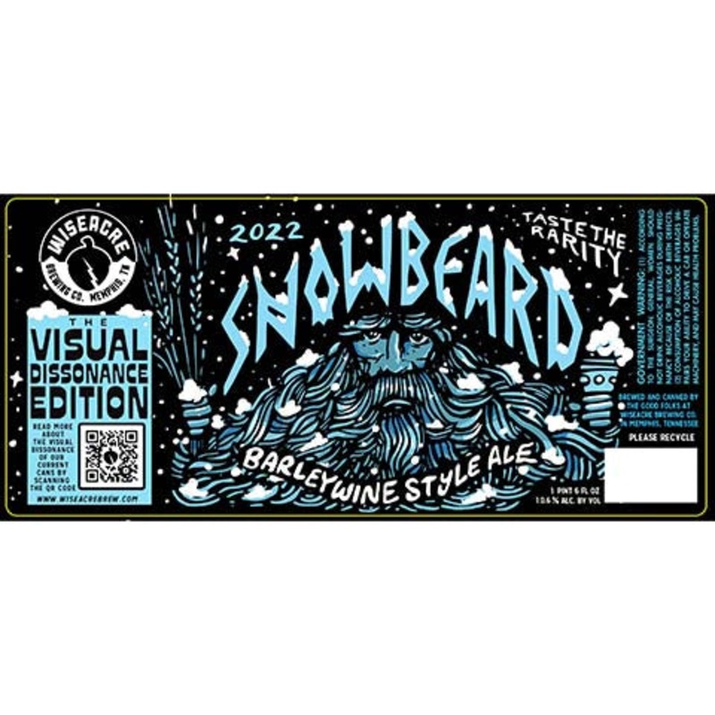 Wiseacre Snowbeard Barleywine Ale (Visual Dissonance Edition) 16.6OZ SINGLE CAN