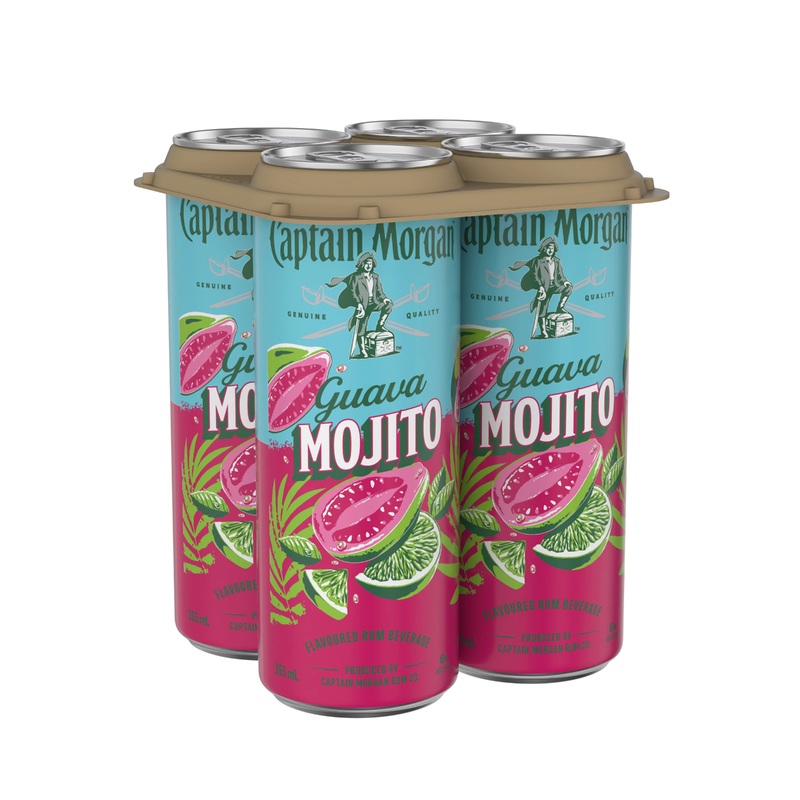 CAPTAIN MORGAN GUAVA RUM MOJITO 355ML 4PK CAN @ Airdrie [1055809] 1420 ml