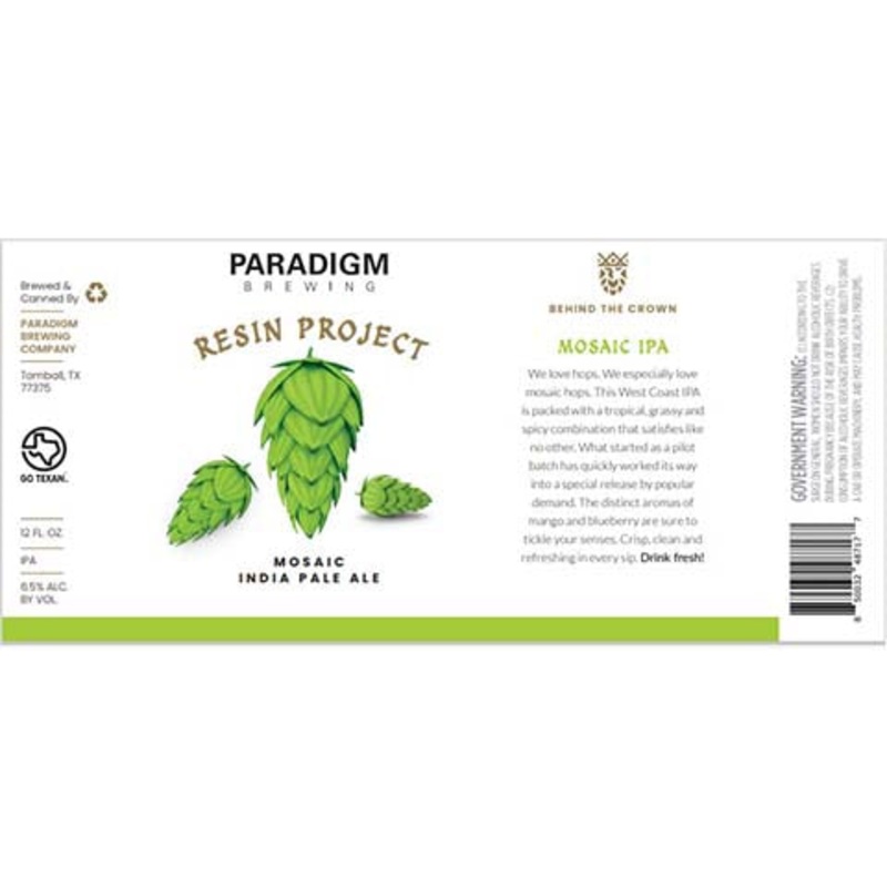 Paradigm Resin Project Mosaic IPA 12OZ SINGLE CAN