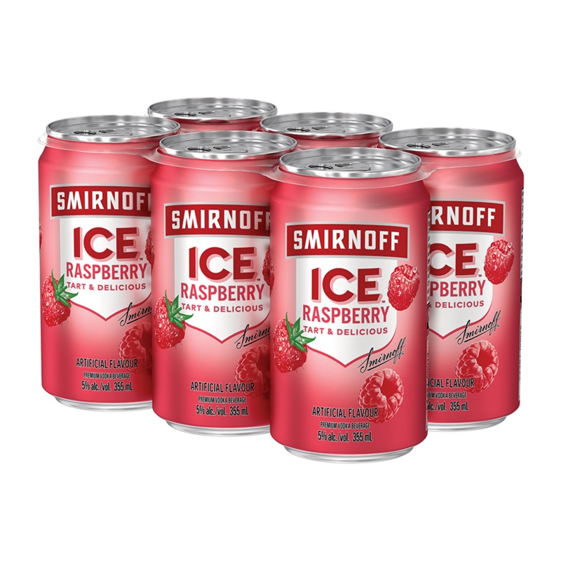 SMIRNOFF ICE RASPBERRY 355ML 6PK CAN @ Airdrie [1003060] 2130 ml