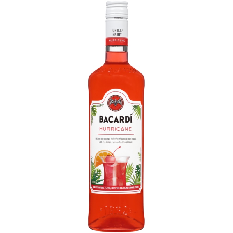 BACARDI HURRICANE CLASSIC COCKTAILS 25 750ML 750ML