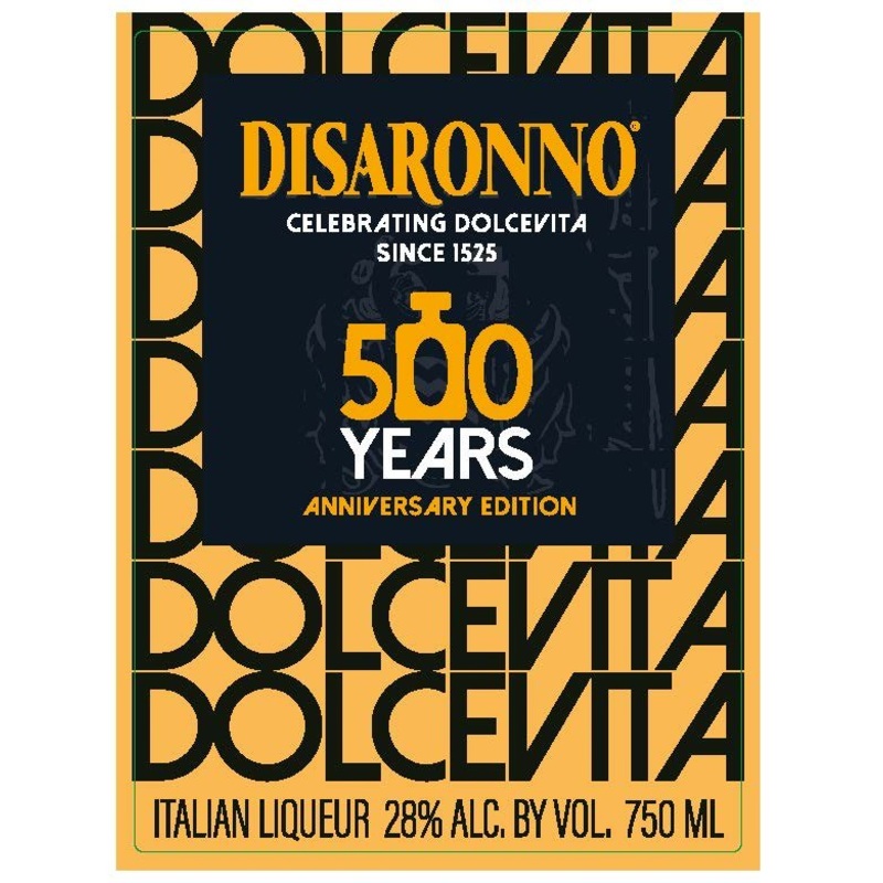 Disaronno 500 Years Anniversary Edition Amaretto Liqueur Dolce Vita Bottle