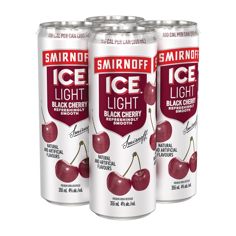 SMIRNOFF ICE LIGHT BLACK CHERRY 355ML 4PK CAN @ Sage Hill [1002128] 1420 ml