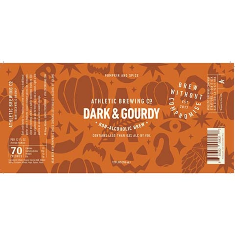Athletic Dark & Gourdy Beer (Non-Alcoholic) 12OZ SINGLE CAN