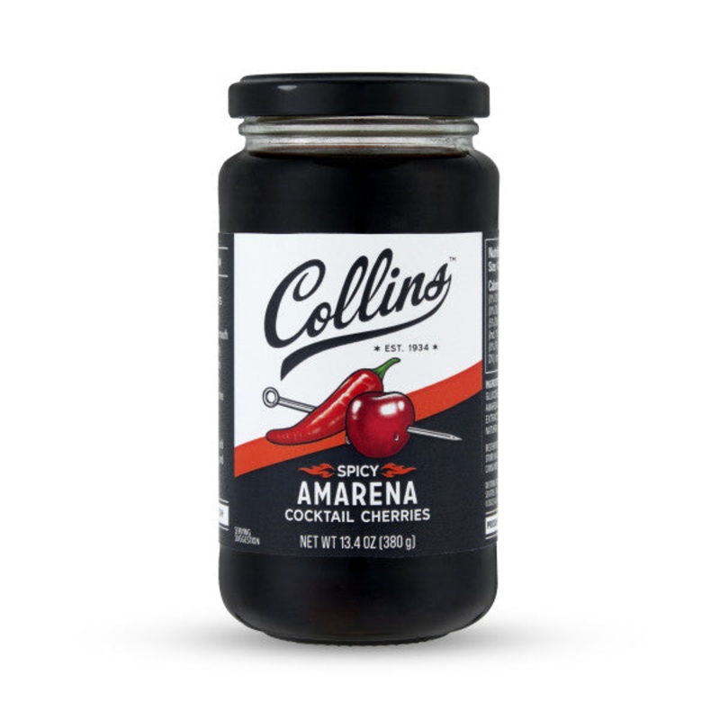 COLLINS SPICY AMARENA CHERRIES 13.4OZ @ St. Albert [1057615] 396 ml