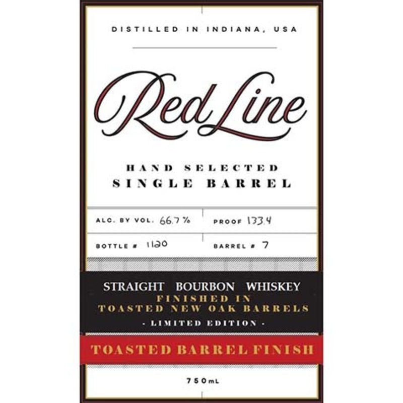 Red Line Toasted Barrel Finish Straight Bourbon Whiskey 750ML BTL