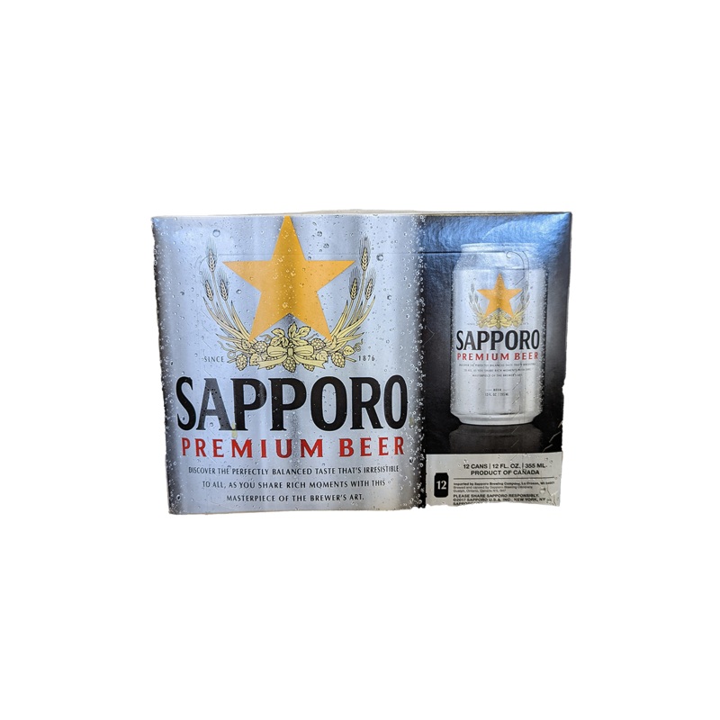 Sapporo Lager 12 Pack Cans