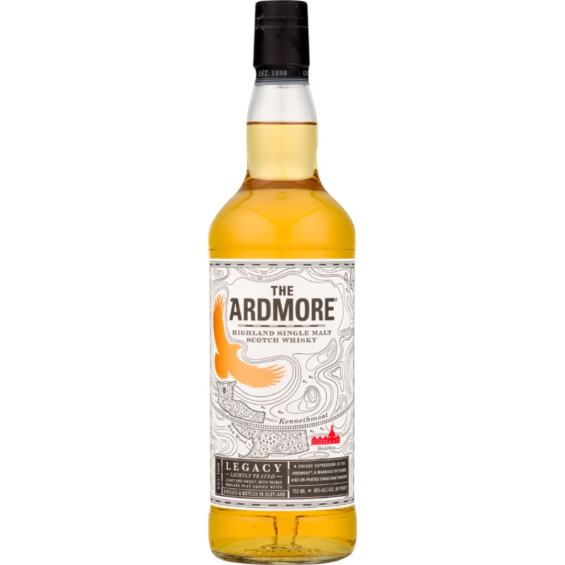 ARDMORE SINGLE MALT SCOTCH LEGACY LIGHTLY PEATED 80 750ML 750ML