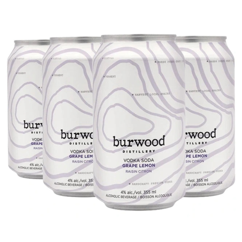BURWOOD GRAPE LEMON VODKA SODA 355ML 6PK CAN @ Southgate [1027614] 2130 ml