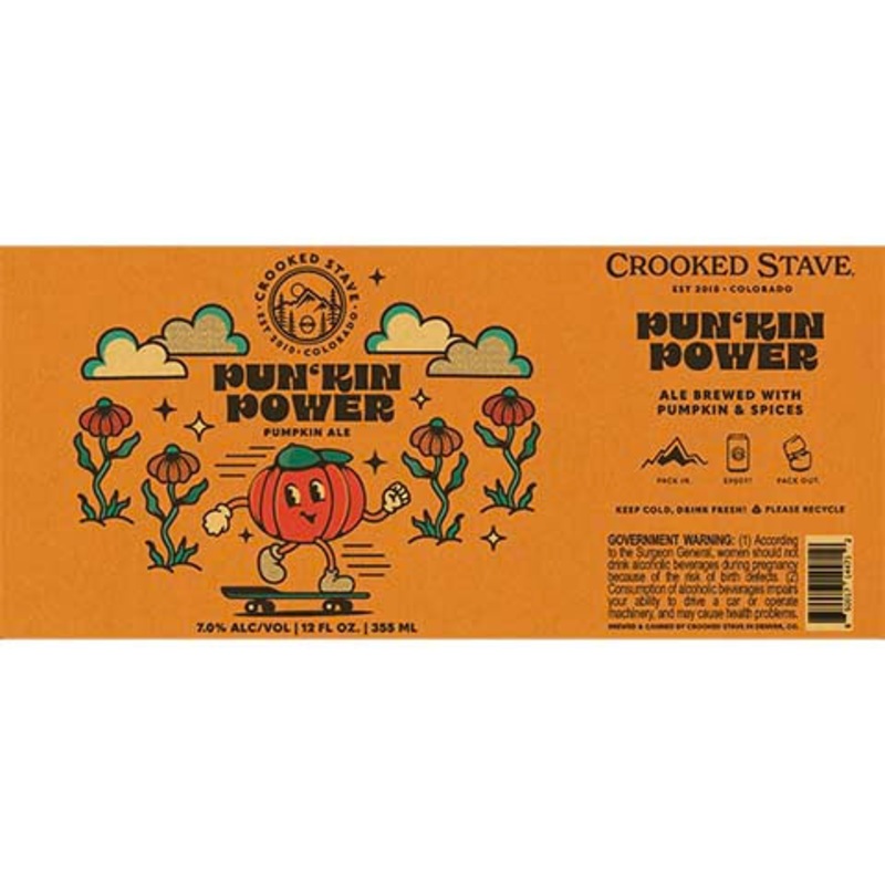 Crooked Stave Pun'kin Power Pumpkin Ale 16OZ SINGLE CAN