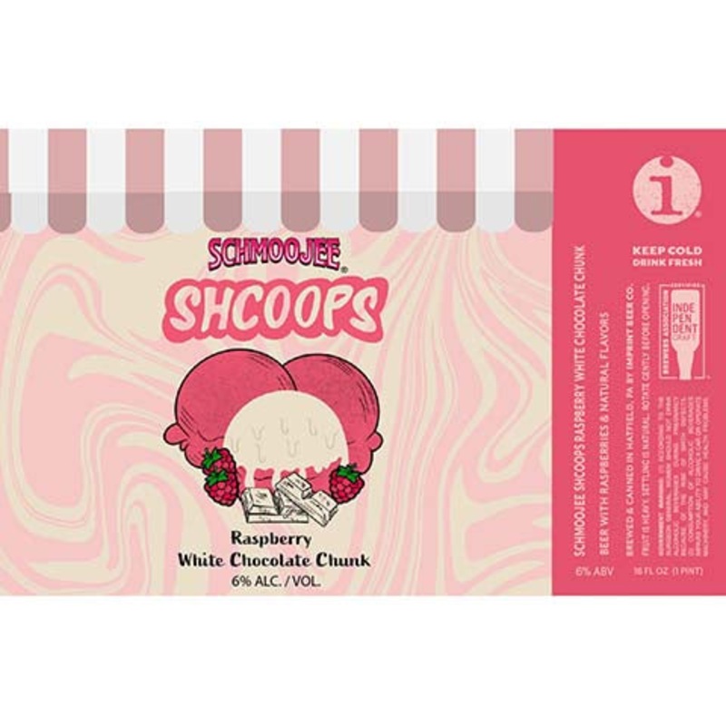 Imprint Schmoojee Shcoops Raspberry White Chocolate Chunk 16OZ SINGLE CAN