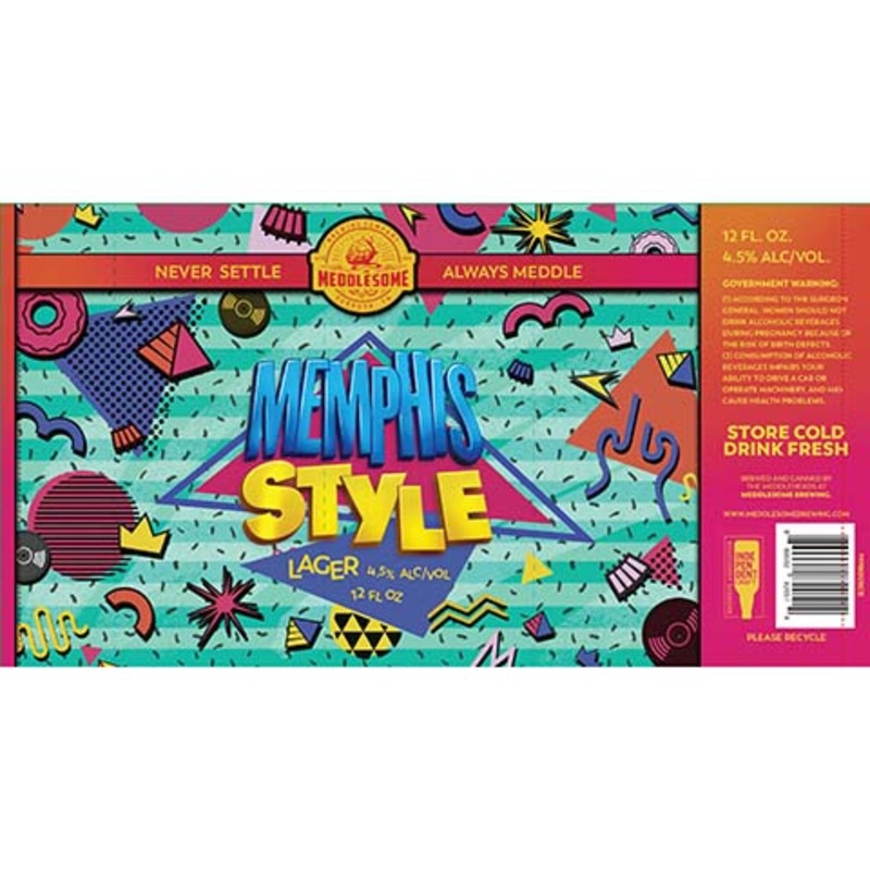 Meddlesome Memphis Style Lager 12OZ SINGLE CAN