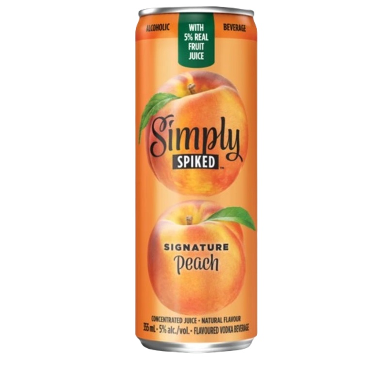 SIMPLY SPIKED SIGNATURE PEACH 355ML CAN @ Airdrie [1051031] 355 ml