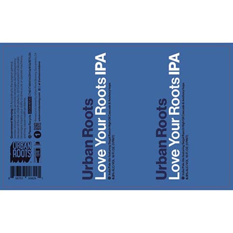 Urban Roots Love Your Roots IPA 16OZ SINGLE CAN