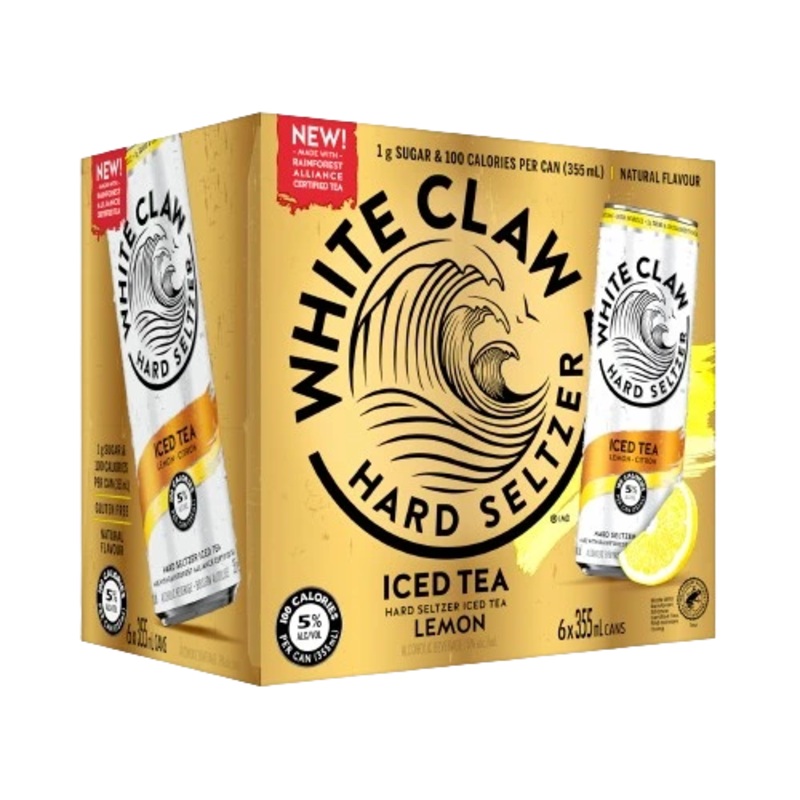 WHITE CLAW HARD SELTZER ICED TEA LEMON 355ML 6PK CAN @ Red Deer [1038924] 2130 ml