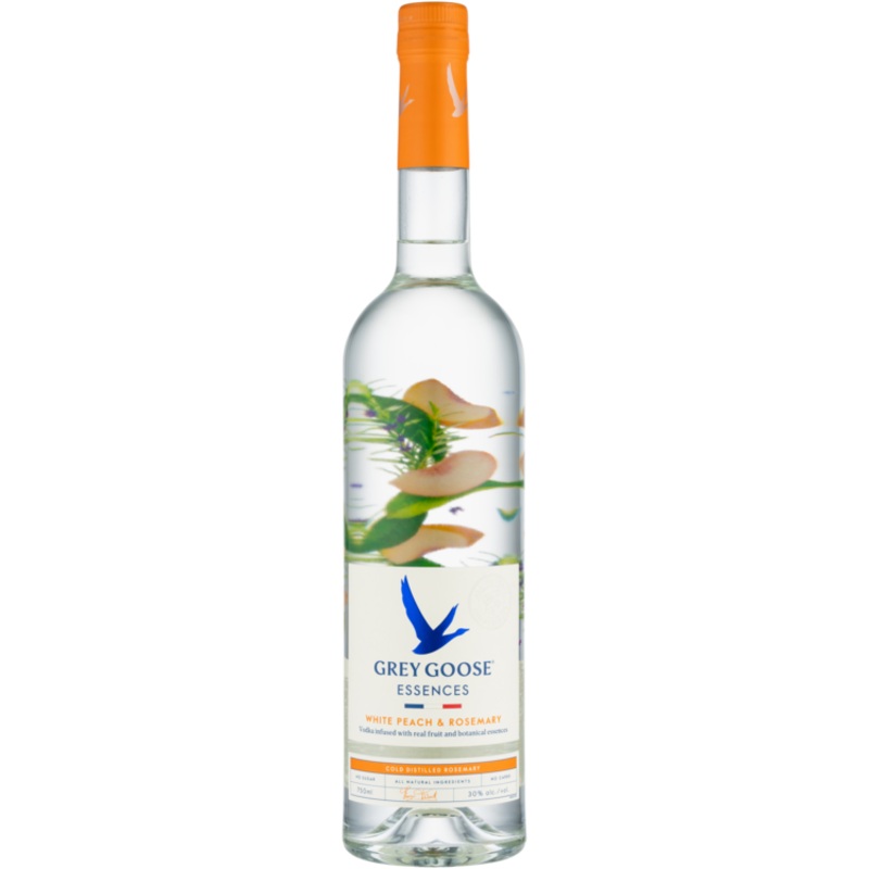 GREY GOOSE WHITE PEACH & ROSEMARY FLAVORED VODKA ESSENCES 60 750ML 750ML