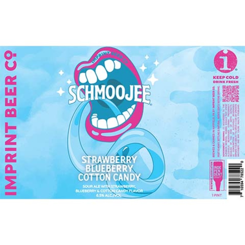Imprint Schmoojee Strawberry Blueberry Cotton Candy Sour 16OZ SINGLE CAN