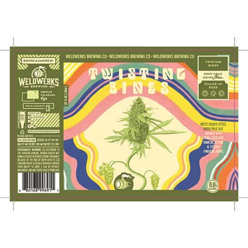 Weldwerks Twisting Bines West Coast IPA 16OZ SINGLE CAN