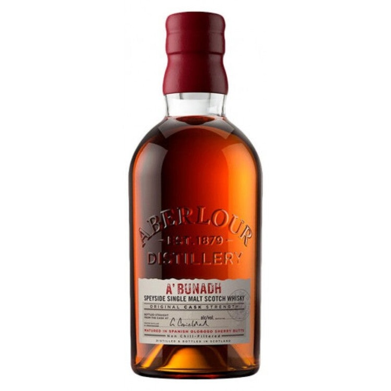ABERLOUR SINGLE MALT SCOTCH A'BUNADH MATURED IN SPANISH OLOROSO SHERRY BUTTS 120 750ML 750ML