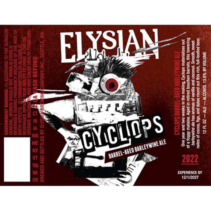 Elysian Old Cycclops Barrel-Aged Barleywine Ale 12OZ SINGLE BTL