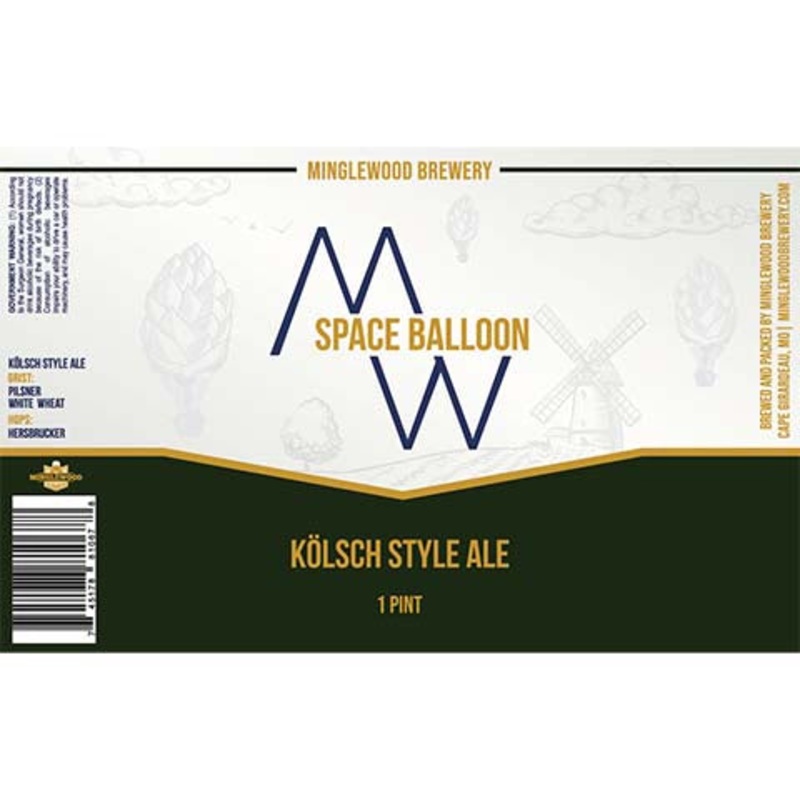 Minglewood Space Balloon Kolsch Ale 16OZ SINGLE CAN