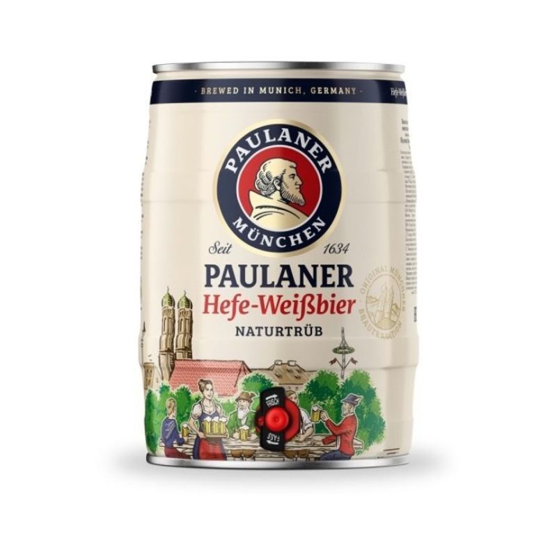 Paulaner Hefe Weissbier Naturtrub 5L Keg