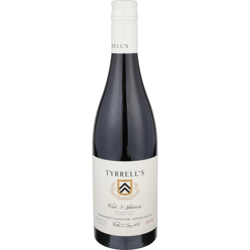 TYRRELL'S WINES SHIRAZ VAT 9 HUNTER VALLEY 2018 750ML 750ML