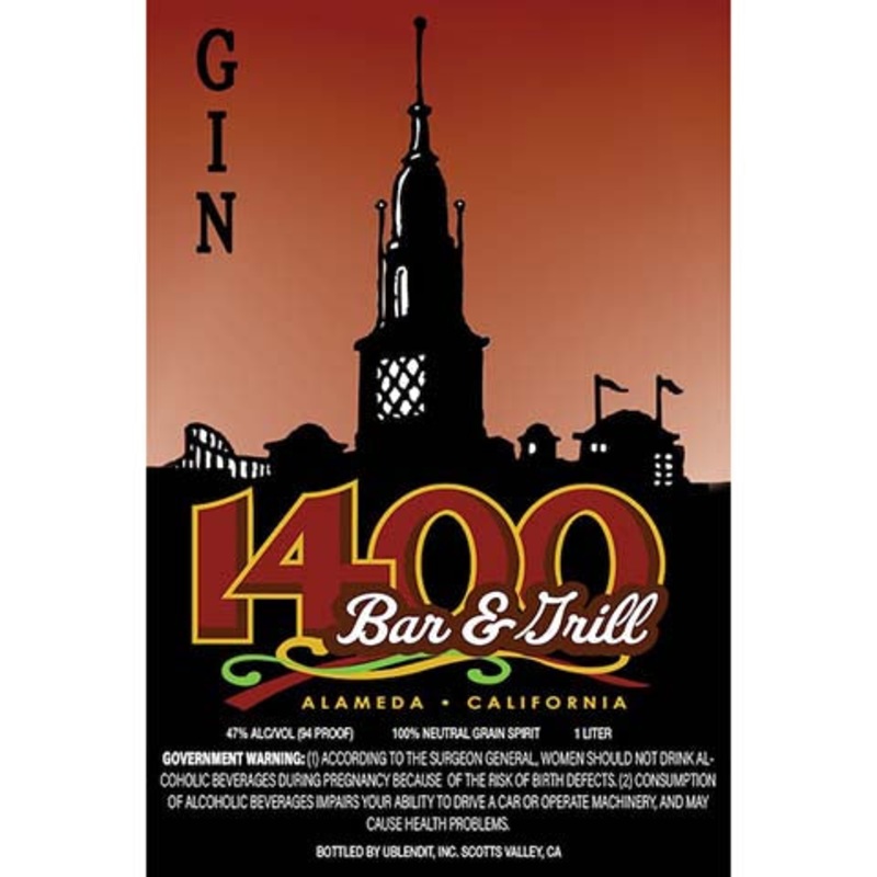 1400 Bar & Grill Gin 1L BTL