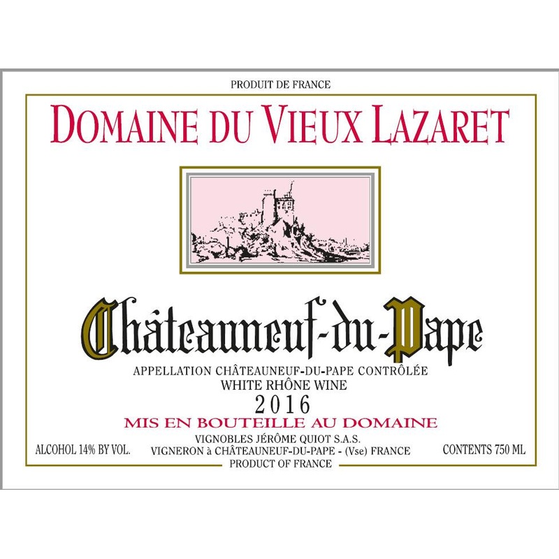 DOM VIEUX LAZARET CHATEAUNEUF-DU-PAPE BLANC 2021 750 mL