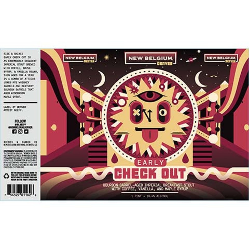 New Belgium Early Check Out Imperial Breakfast Stout 16OZ SINGLE CAN