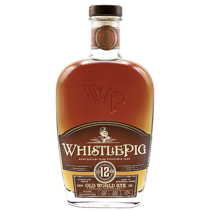 Whistlepig Straight Rye Whiskey Old World 12 Yr 86 750 ml