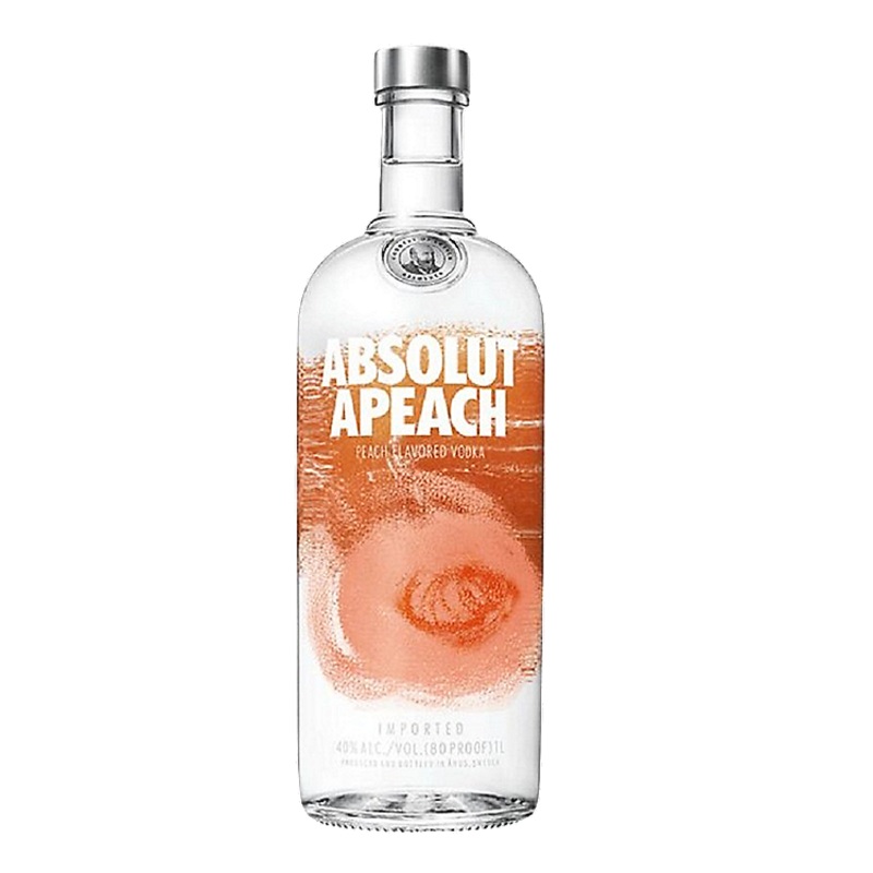 ABSOLUT PEACH FLAVORED VODKA 76 750ML 750ML