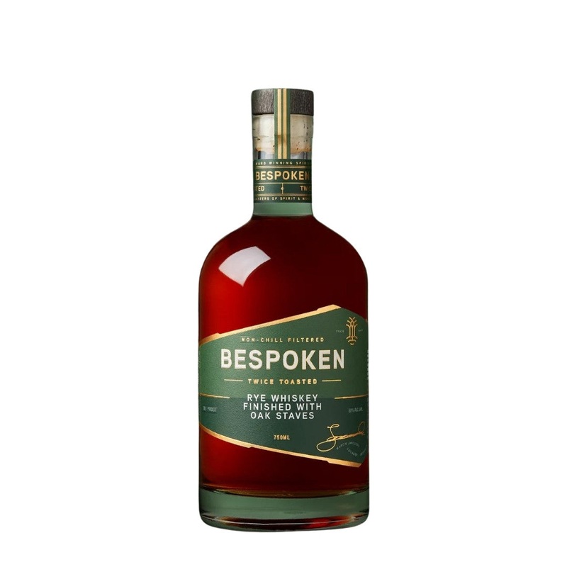 Bespoken Twice Toasted Rye Whiskey Finished w/ Oak Staves 750mL