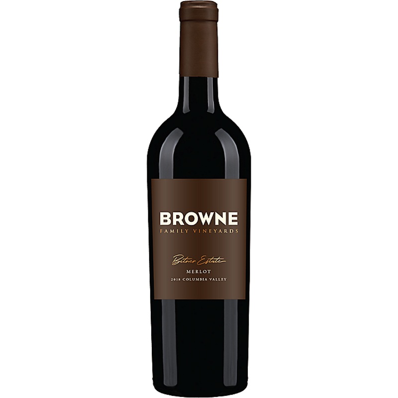 BROWNE FAMILY VINEYARDS MERLOT BITNER ESTATE COLUMBIA VALLEY 2018 750ML 750ML