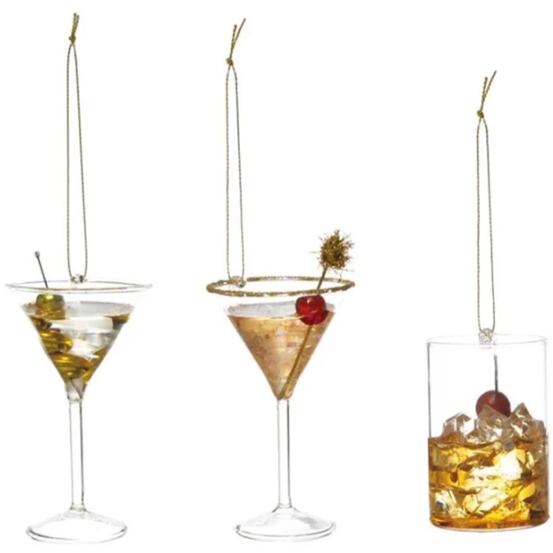 Glass Cocktail Ornament