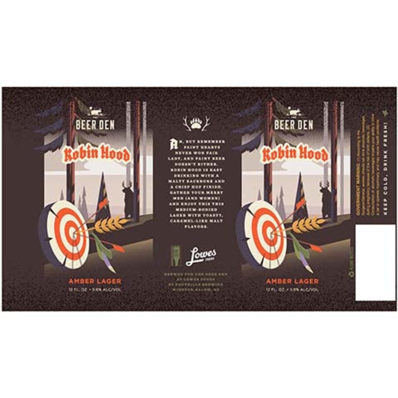 The Beer Den Robin Hood Amber Lager 12OZ SINGLE CAN