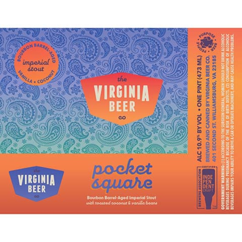 The Virginia Beer Pocket Square Imperial Stout 16OZ SINGLE CAN