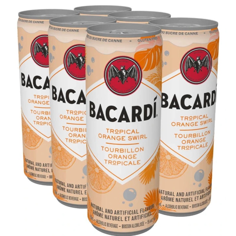 BACARDI TROPICAL ORANGE SWIRL 355ML 6PK CAN @ Lethbridge [1002720] 2130 ml