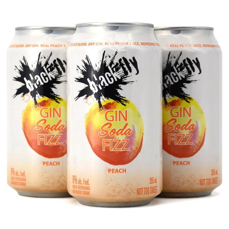BLACK FLY PEACH GIN FIZZ 4 CAN