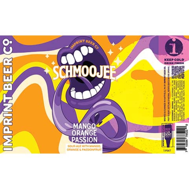 Imprint Schmoojee Mango Orange Passion Sour 16OZ SINGLE CAN